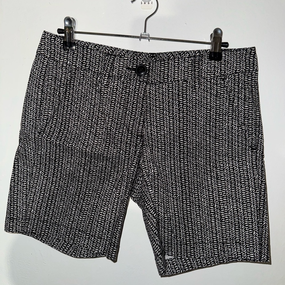 CAbi Black and White Patterned Shorts